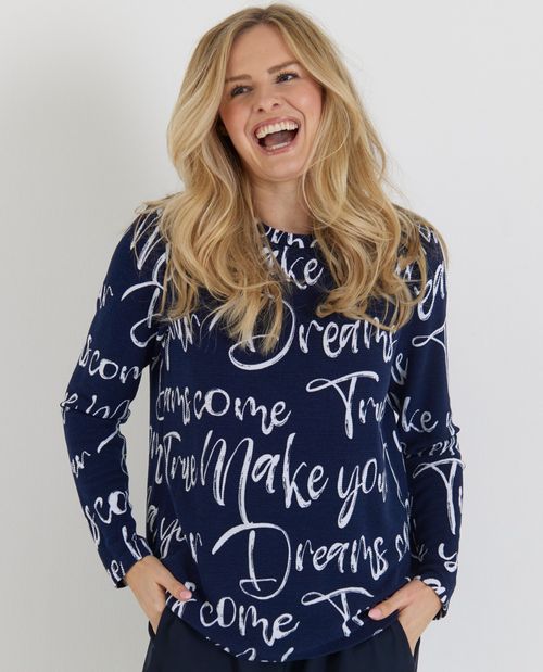 Sweatshirt mit Schriftdruck