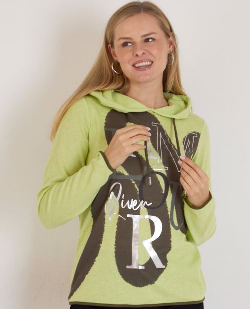 Kuschelsweat in Grün mit...