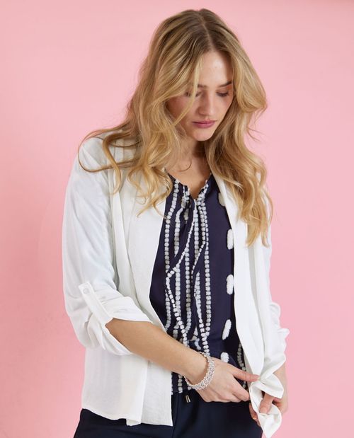 Fließender Blazer in Weiß