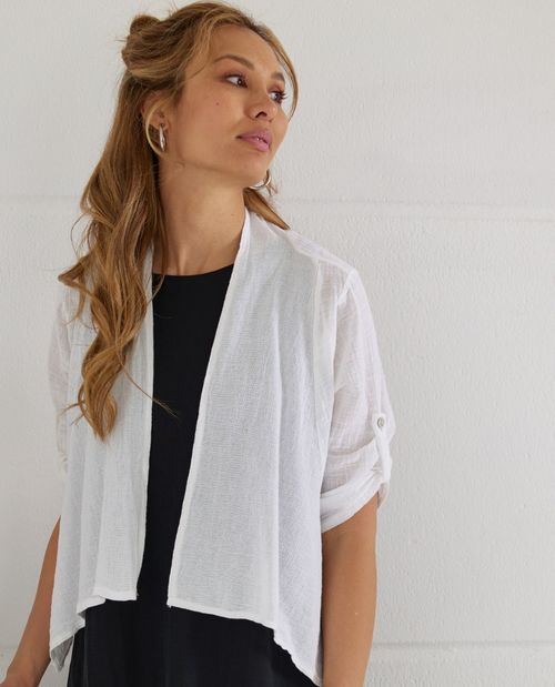 Bolero Jacke in Weiß aus...