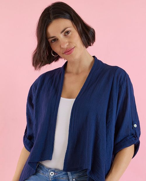 Bolero Jacke in Blau aus...