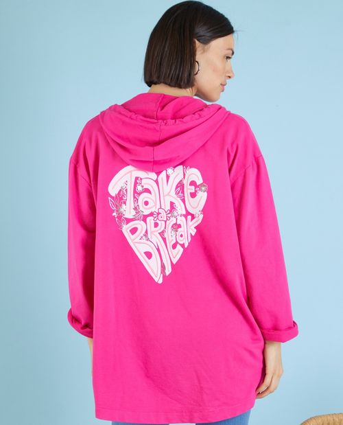 Sweatjacke in Pink aus...