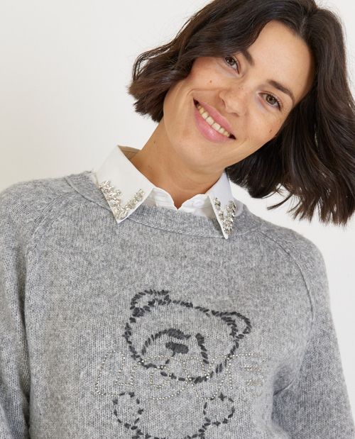 Bluseneinsatz mit Steinchen