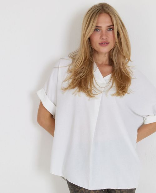 Schlichte Bluse in Natur