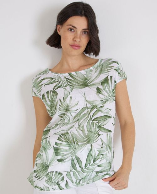 Blusenshirt in Weiß aus...