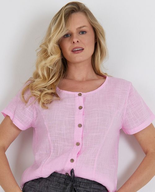 Bluse in Rosa aus Baumwolle...