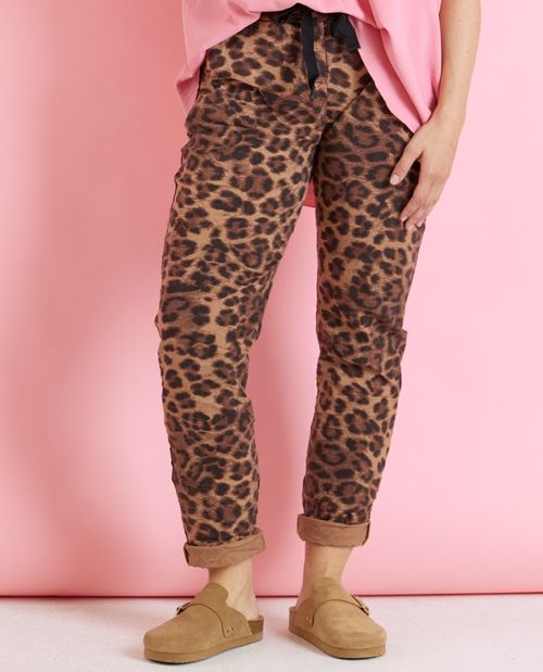 Joggpants in Braun mit...