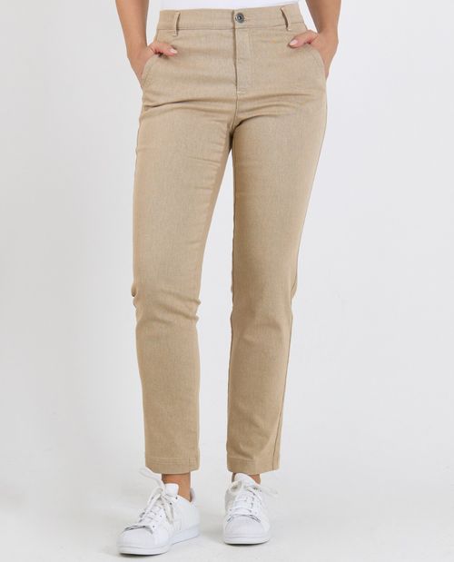 Klassische Hose in Camel -...