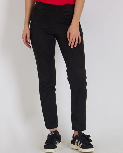 Leggings in Veloursleder-Optik