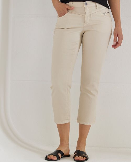 7/8 Hose in Beige in Slim Fit
