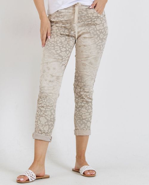 Joggpants in Beige mit...