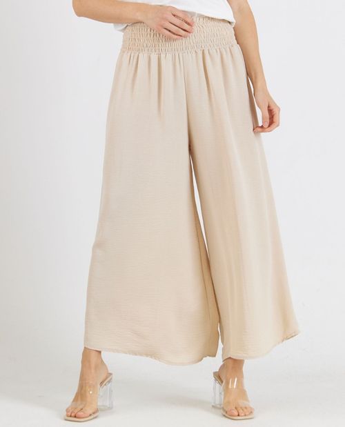 Weite Schlupfhose in Beige