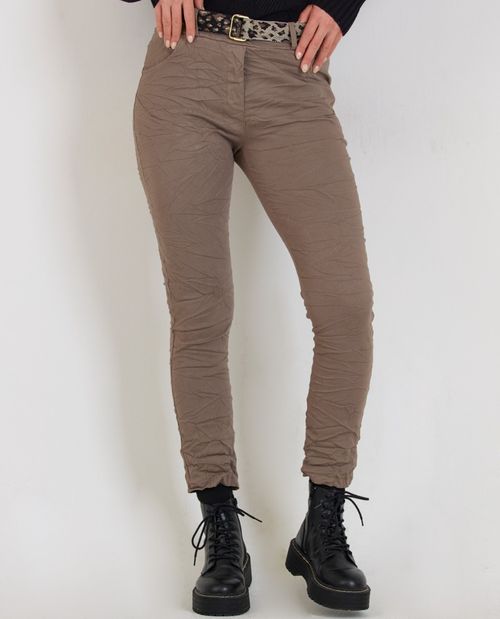 Joggpants in Taupe mit Gürtel