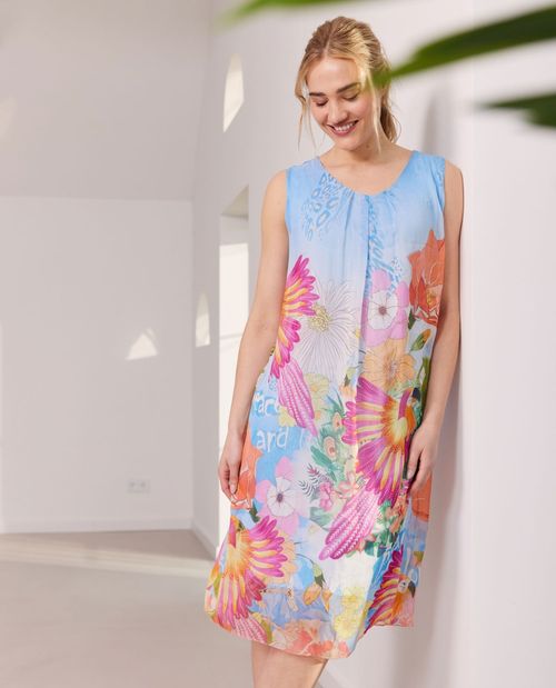 Ärmelloses Kleid in Bunt aus...