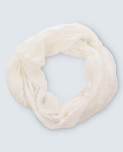 Edler Seiden-Loop in Creme