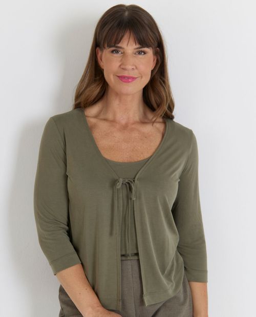 Shirt mit Schnürdetail in...