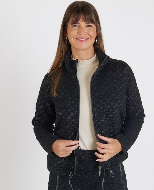 Kurzer Blazer mit Rautenstepp