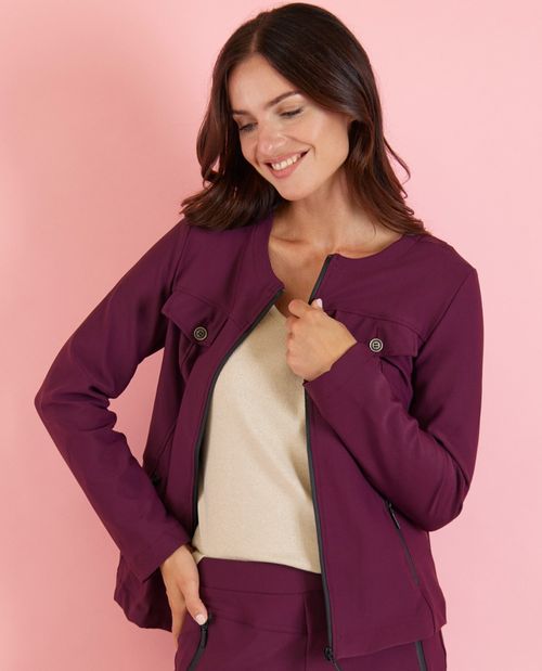 Blazer in Bordeaux mit...