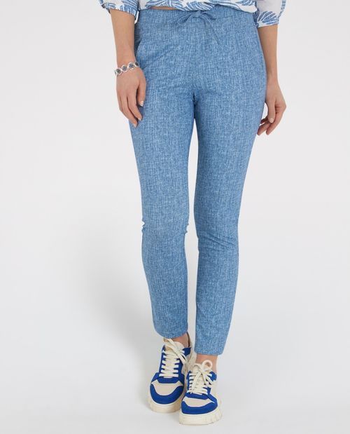 Melierte Joggpants in Blau