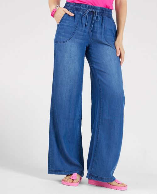 Weite Hose in Blau aus...