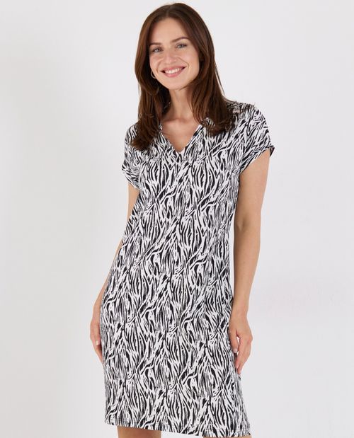 Kleid in Schwarz mit...