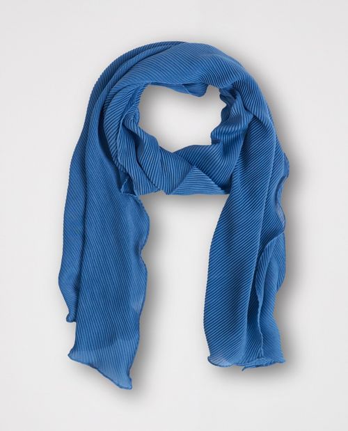 Plissierter Schal in Blau