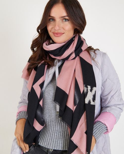 Weicher Schal in Rosa mit...