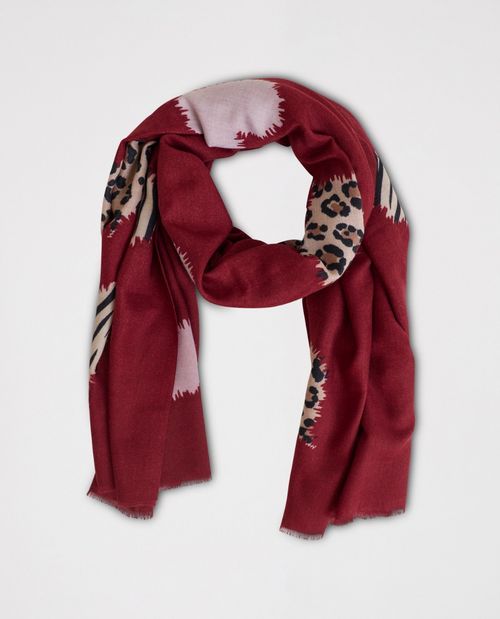 Kuschelschal mit Herzprint in...