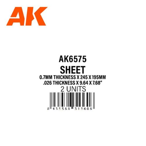 0.7mmthickness x 245 x 195mm...