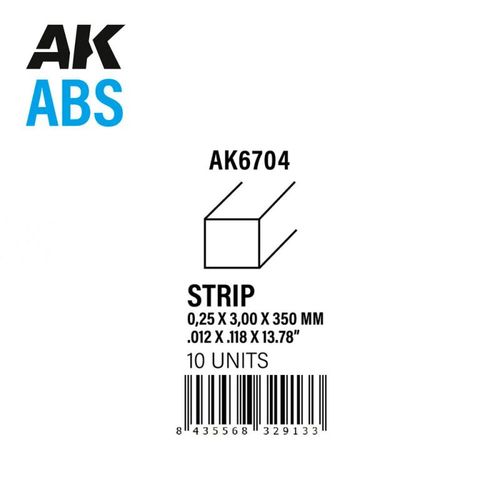 Strips 0.25 x 3.00 x 350mm -...