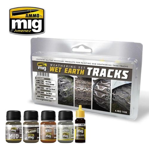 Wet Earth Tracks Weathering...