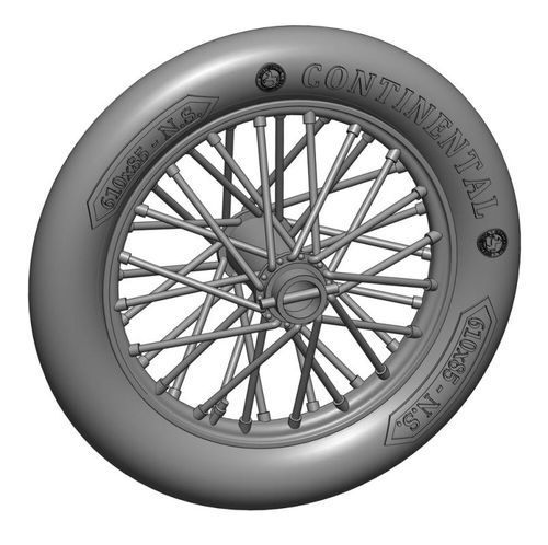 German 610x85 spoked wheels -...