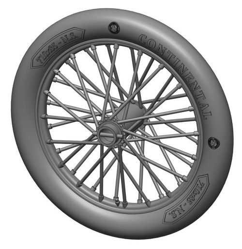 German 710x85 spoked wheels -...