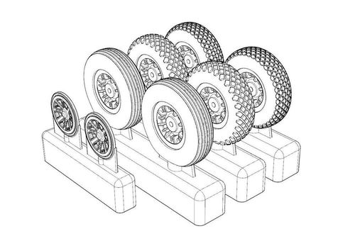 P-47N Wheels (3 type of...