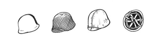 US WWII Helmets (6 Stück)