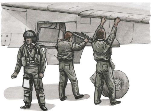French pilot and two...