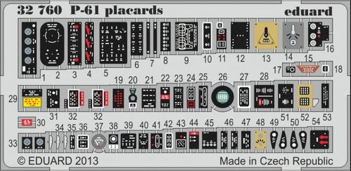 P-61B Black Widow - Placards...