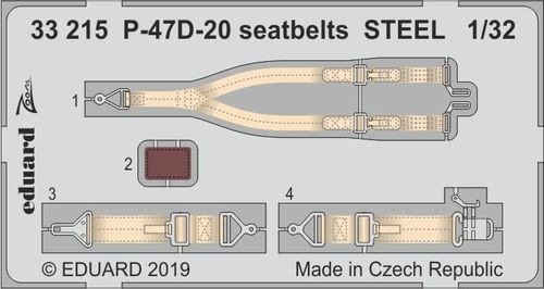 P-47 D-20 - Seatbelts STEEL...