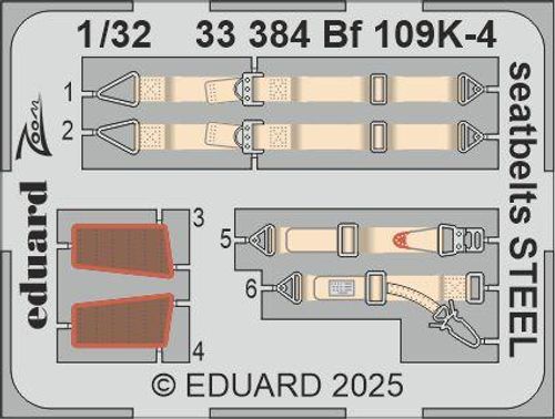 Bf 109K-4 - Seatbelts - Steel...