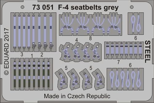 F-4 - Seatbelts grey STEEL