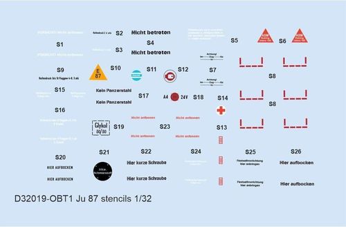 Junkers Ju 87 - Stencils