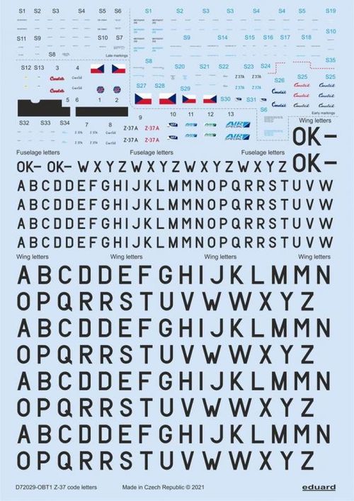 Z-37 - Stencils, code letters...