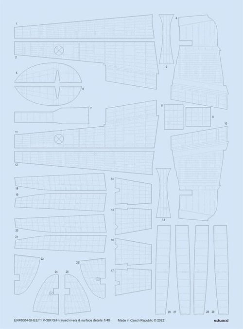 P-38F/G/H - Raised rivets &...