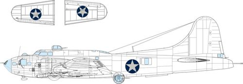 B-17F - US national insignia...