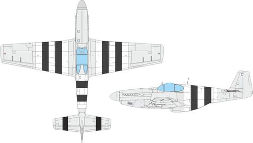 P-51B/C - D-day stripes...