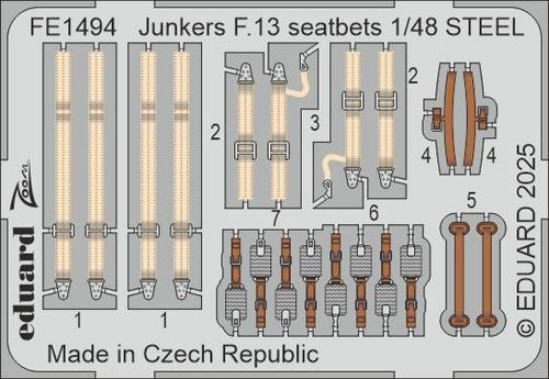 Junkers F.13 - Seatbelts -...