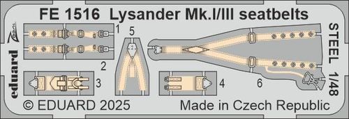 Lysander Mk.I/III - Seatbelts...