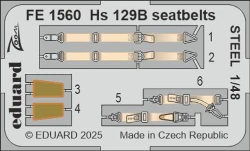 Hs 129B - Seatbelts - Steel...