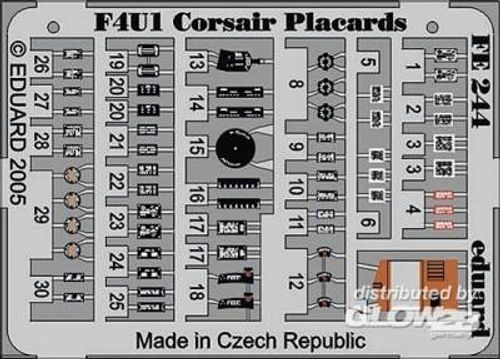 F4U-1 Corsair - Placards