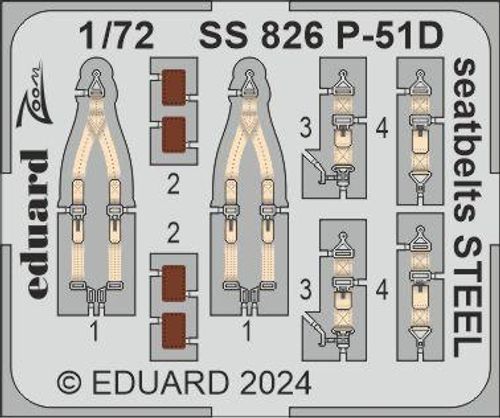 P-51D - Seatbelts - Steel